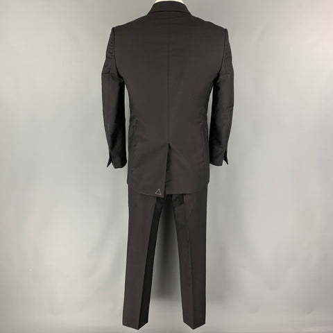 BOTTEGA VENETA Pre-Fall 2019 Size 42 Black Mohair Wool Notch Lapel Suit