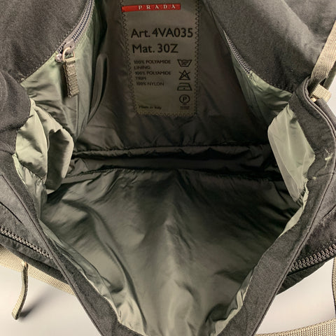 PRADA Sac messager Tessuto en polyamide noir et gris