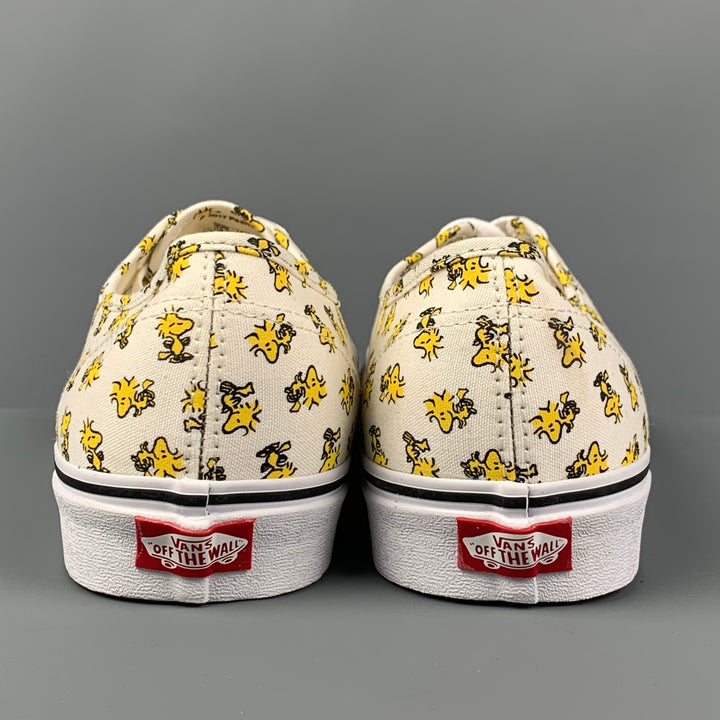 VANS x Peanuts Woodstock Size 12 Cream Yellow Print Canvas Sneakers
