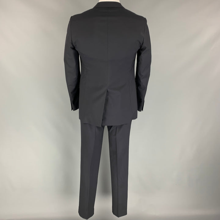 LANVIN Size 42 Regular Midnight Blue Wool Notch Lapel Suit