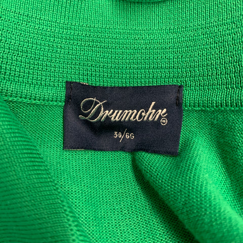 DRUMOHR Size M Green Cotton Short Sleeve Polo