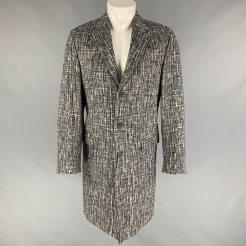 CALVIN KLEIN COLLECTION Size 38 Gray Angora Wool Coat