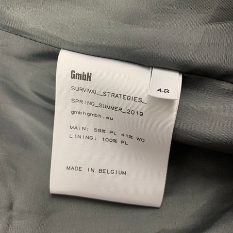 GmbH SS19 Survival Strategies Talla 12 Chaqueta con solapa de muesca de lana color burdeos