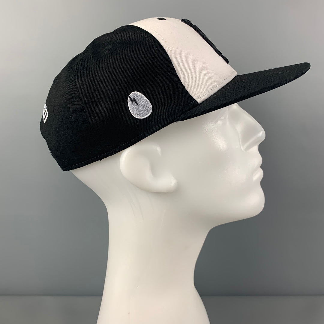 DIRTYBIRD Black White Embroidered Canvas Hat