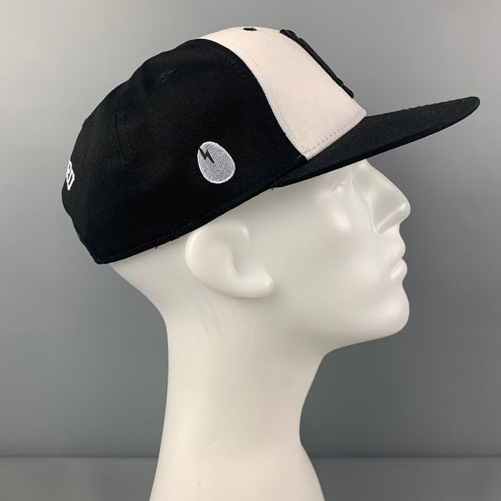 DIRTYBIRD Black White Embroidered Canvas Hat