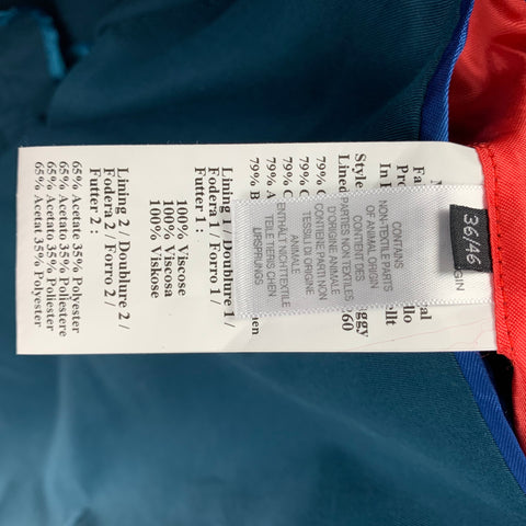 PS by PAUL SMITH Size 36 Teal Cotton Linen Notch Lapel Sport Coat