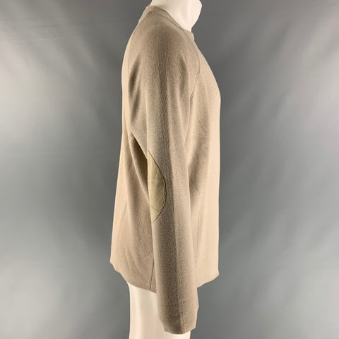 SALVATORE FERRAGAMO Chaqueta de punto de algodón y cachemir talla M Avena