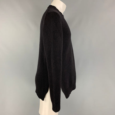 COMME des GARCONS Size S Black Solid Wool Crew-Neck Sweater