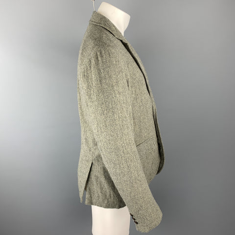 ONES STROKE Size S Grey Textured Wool Notch Lapel Sport Coat