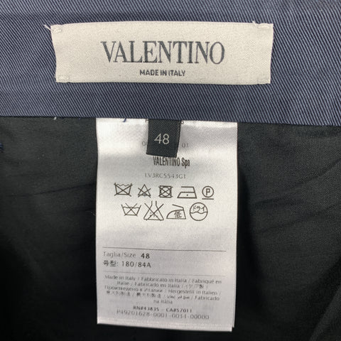 VALENTINO Size 32 Navy Cotton / Polyamide Zip Fly Casual Pants