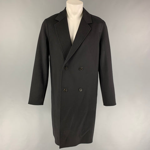 THEORY Size M Black Cashmere Wool Double Breasted Coat