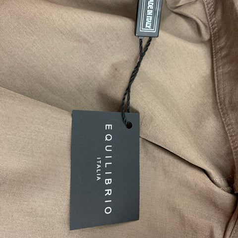 AGNÈS B. Size M Brown Cotton Pointed Collar Long Sleeve Shirt