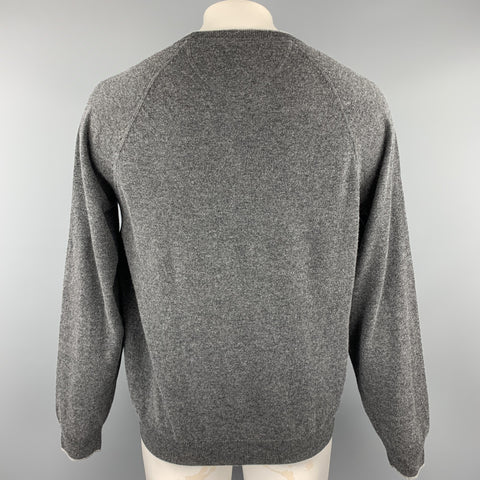 HICKEY FREEMAN Size L Gray Merino Wool / Cashmere Raglan Pullover