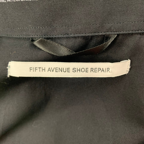 FIFTH AVENUE SHOE REPAIR Size L Black Cotton Button Up Long Sleeve Shirt