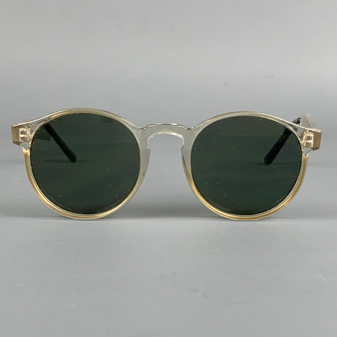 SPITFIRE Light Yellow Acetate Round Sunglasses