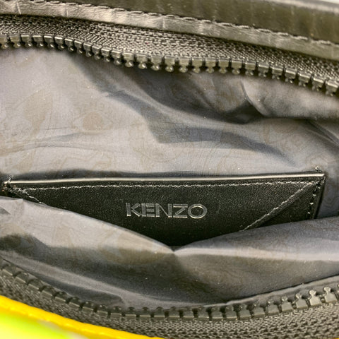 Sac ceinture en nylon avec logo néon jaune KENZO