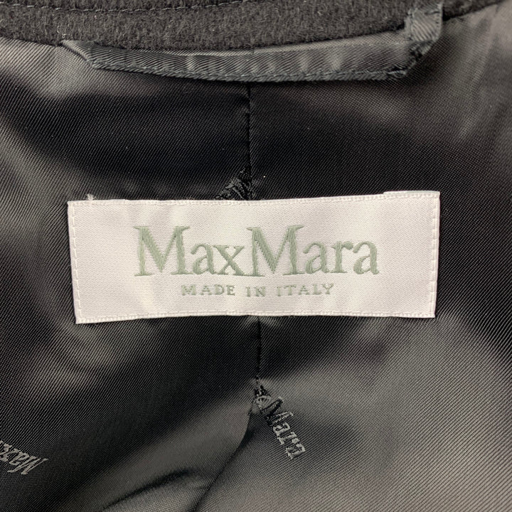 MAX MARA Size 4 Black Material Pencil Skirt Suit