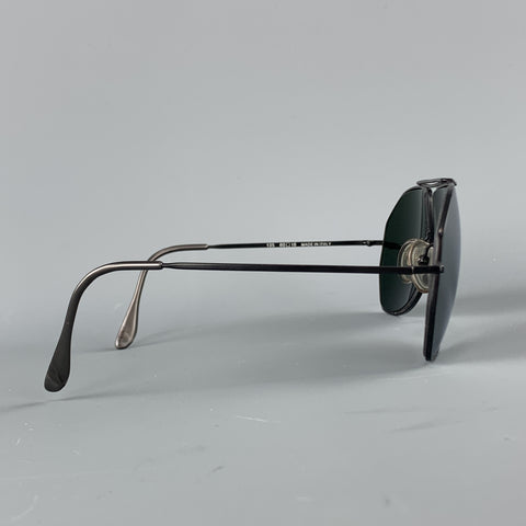 MENIA Vintage Black Matter Metal Mirrored Geometric Aviators