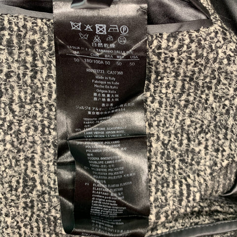 GIORGIO ARMANI Size 40 Grey Black Heather Wool Blend Sport Coat