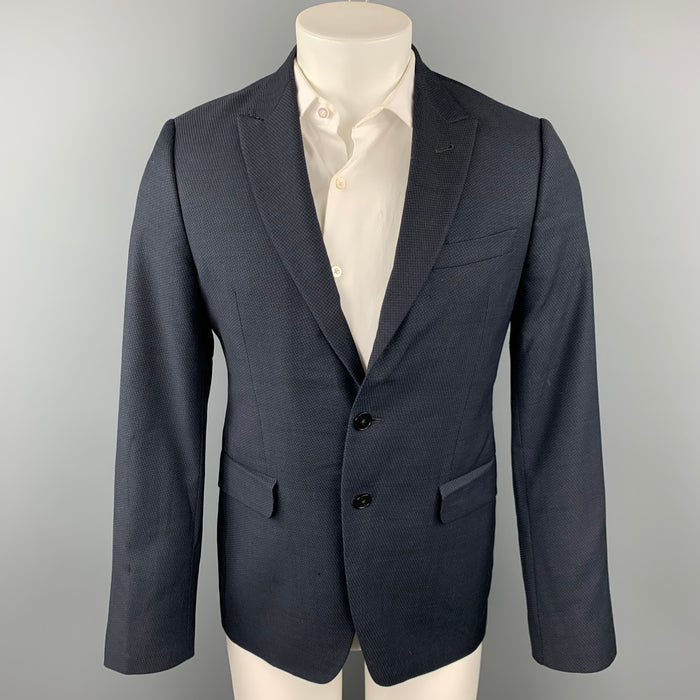 PS by PAUL SMITH Size 38 Navy Blue Virgin Wool Single Breasted Sport Coat