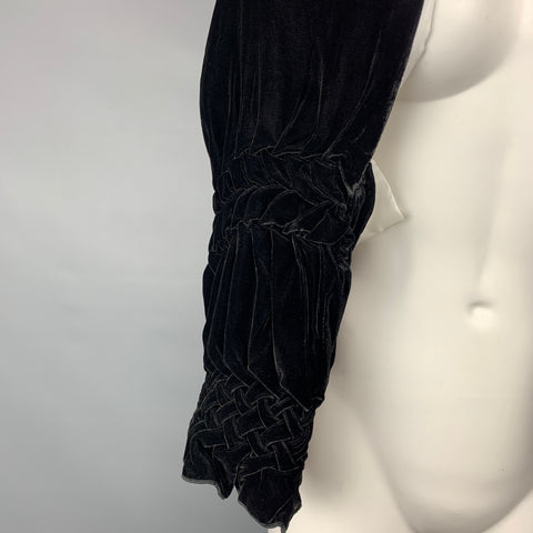 GIORGIO ARMANI Taille Unique Noir &amp; Blanc Viscose / Soie Robe Top