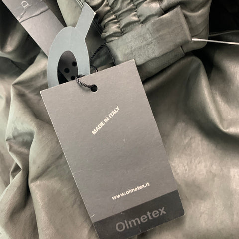 DEVOA Talla L Pantalones casuales asimétricos de mezcla de poliéster sólido verde oliva