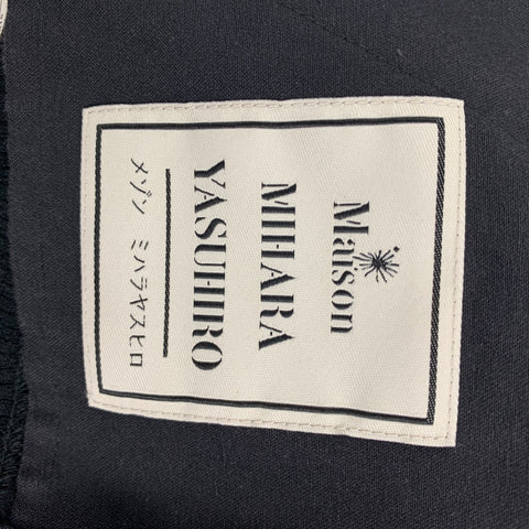 MAISON MIHARA YASUHIRO Size L Black Cream Two Toned Bomber Jacket