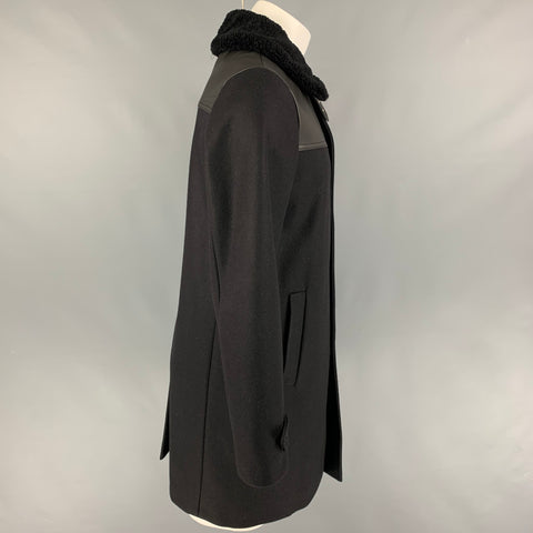 THE KOOPLES Size S Black Wool Polyamide Coat