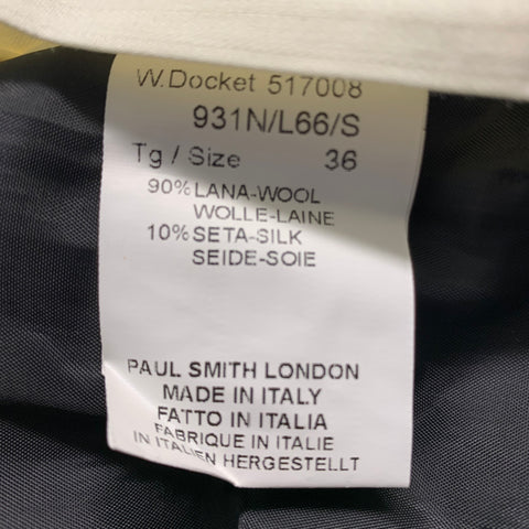 PAUL SMITH Size 42 Navy Wool Silk Notch Lapel Suit