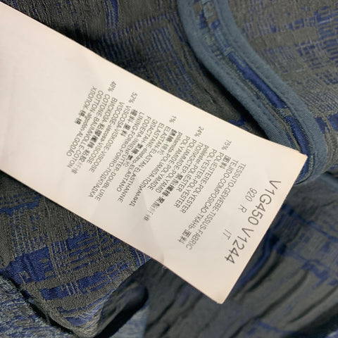EMPORIO ARMANI Size 34 Dark Gray Blue Jacquard Polyester Blend Sport Coat
