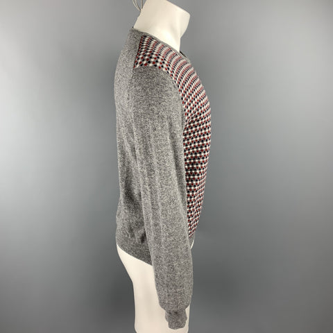 RODA Size M Grey Dots Wool / Cashmere Crew-Neck Pullover