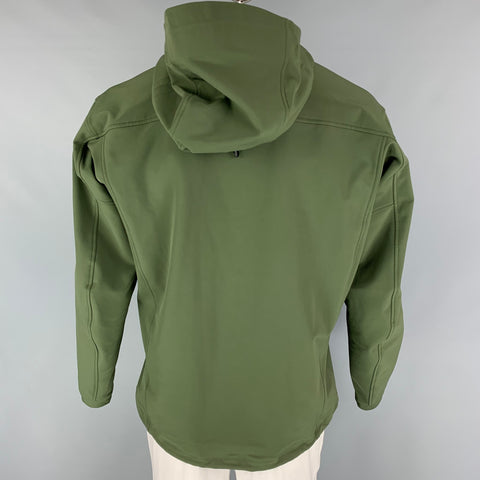 ARCTERYX Size L Olive Grey Nylon Blend Hoodie Jacket