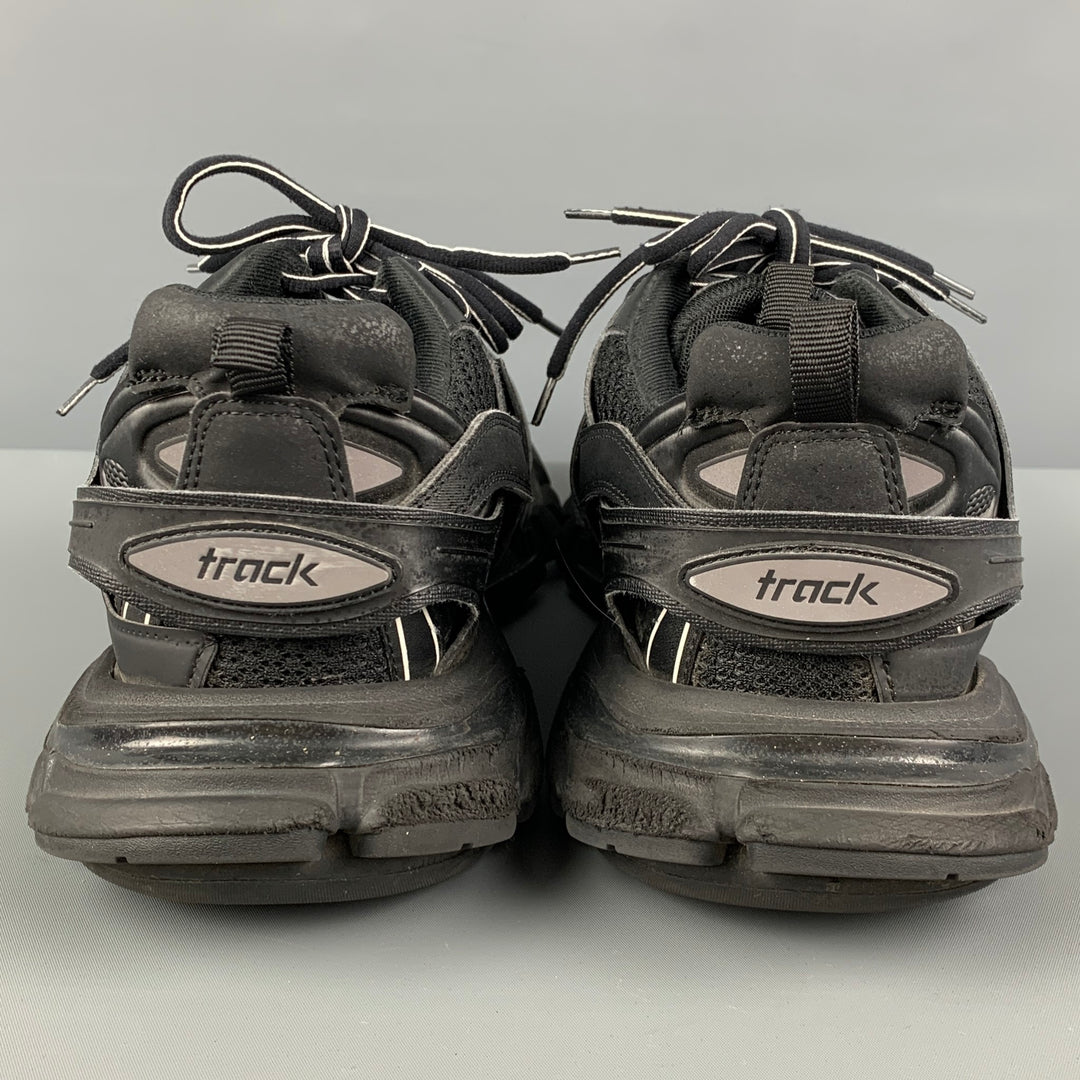 BALENCIAGA Taille 10 Baskets basses en caoutchouc noir