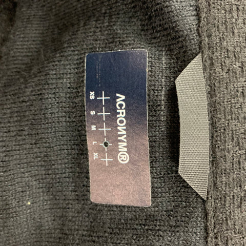 ACRONYM Size L Black Textured Wool Zip Up Jacket