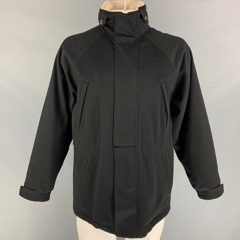 LORO PIANA Size M Black Quilted Cashmere Icer Jacket
