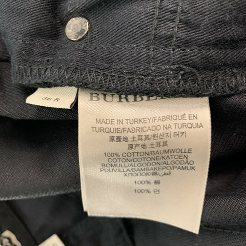 BURBERRY LONDON Size 36 Black Denim Slim Jeans