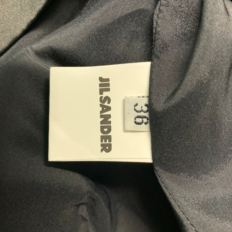 JIL SANDER Size 6 Black Acetate Blend Solid Evening Long Skirt