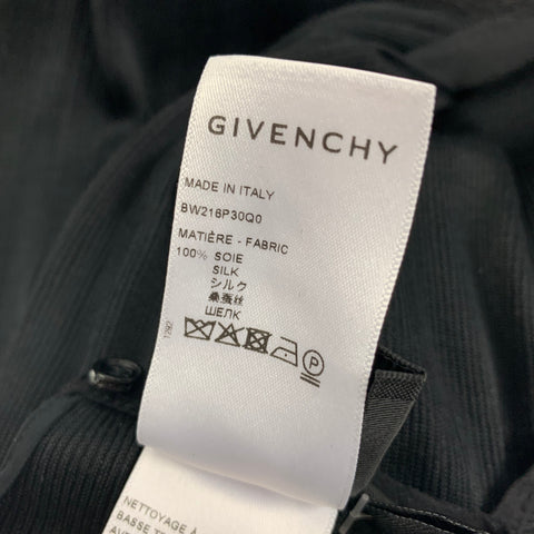 GIVENCHY Fall '21 Size One Size Black Ribbed Silk Maxi Dress