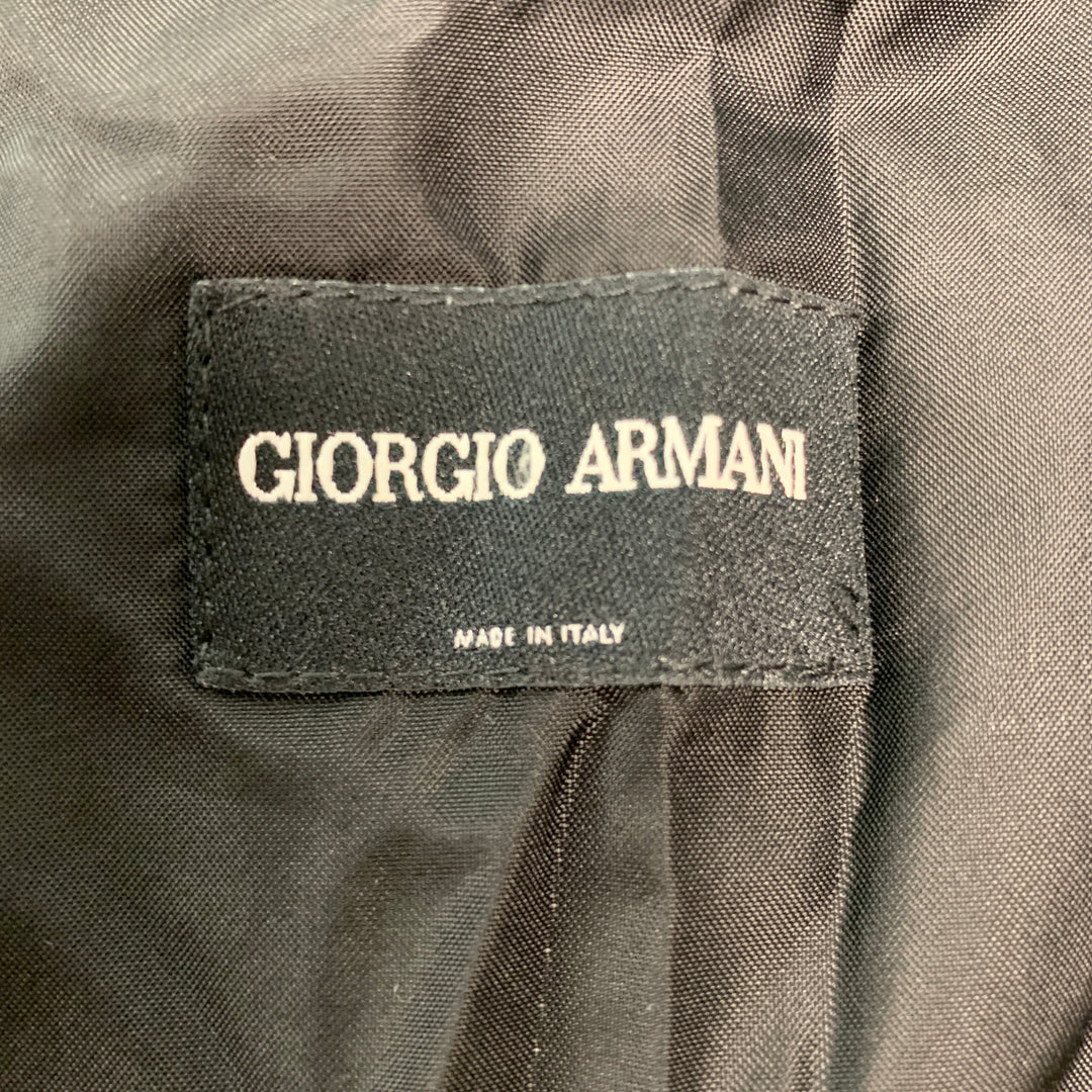 GIORGIO ARMANI Size 44 Black Velvet Viscose Blend Vest