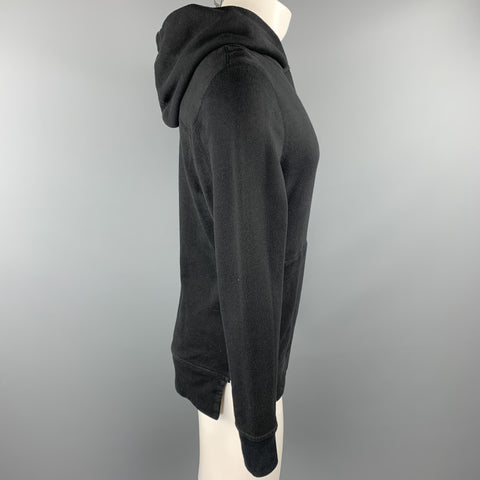 JOHN ELLIOTT + CO Size S Black Cotton Side Zippers Hooded Sweatshirt