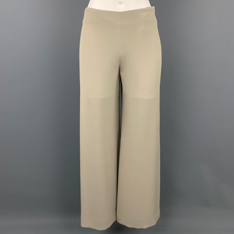 GIORGIO ARMANI Talla 0 Pantalón de vestir de pierna ancha de seda gris