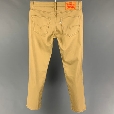 LEVI'S 511 Size 31 Beige Cotton Blend Casual Pants