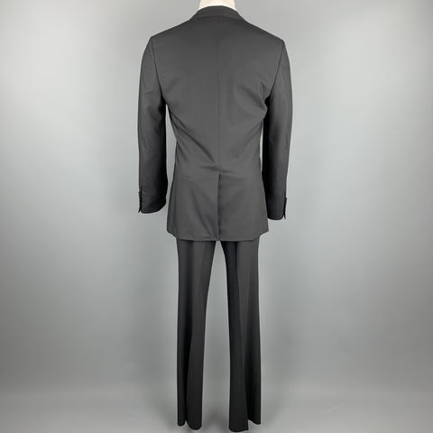 TED BAKER Size 36 Regular Black Wool Notch Lapel Suit