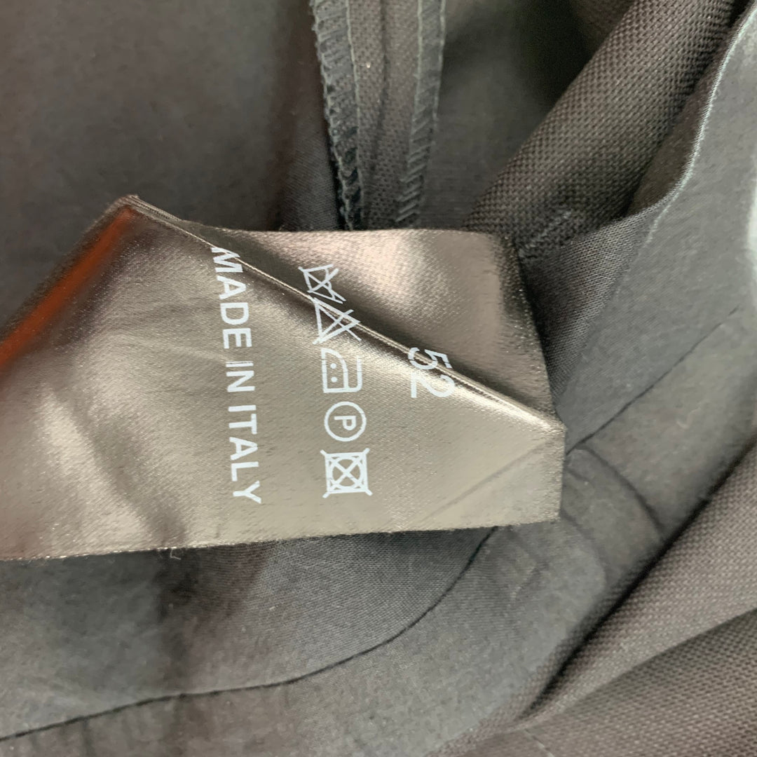 RAF SIMONS Size 36 Black Virgin Wool Flat Front Dress Pants