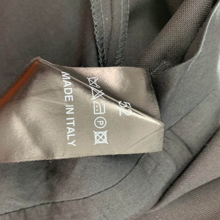 RAF SIMONS Size 36 Black Virgin Wool Flat Front Dress Pants