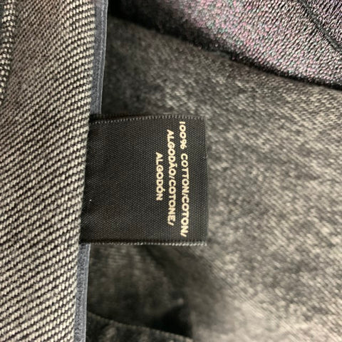 MARC JACOBS Size M Black Washed Denim Pins Cropped Jacket