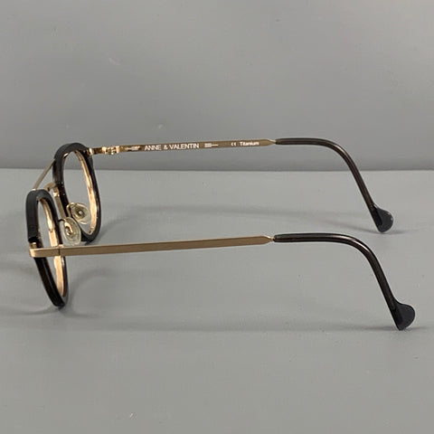 ANNE ET VALENTIN Gold Black Two Tone Titanium Frames