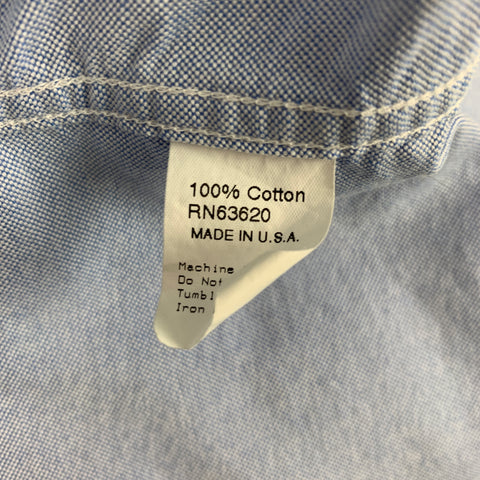GITMAN BROS Size M Light Blue Cotton Button Up Long Sleeve Shirt
