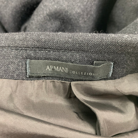 ARMANI COLLEZIONI G Line Size 40 Charcoal Virgin Wool Single Breasted Suit