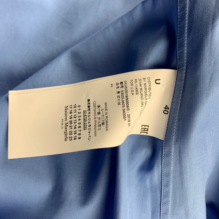 MAISON MARGIELA Size M Blue Cotton Button Up Long Sleeve Shirt